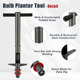 Bulb Planter Tool, 33.5 inch Long Handle Garden Sod Plugger to Dig Hole, Heavy Duty Metal Grass Plugger for Soil Test Planting or Weeding Spring Flowers Bulbs,Bedding Plants,Tulips, Lilies, Potato