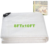 8Ftx10Ft Clear Greenhouse Plastic Covering, 16Mil Thickness Heavy Duty Clear tarp for Chicken coop, Greenhouse Plastic sheeting with Hemmed Edges & preinstalled Grommets.