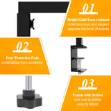 Xiomot Over Table Rod Stand with Clamp 2 Pack Black Table Arch Banner Stand