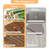 Wooden Squatting Potty Stool for Adults, 6.7 Inch Toilet Stool Poop Stool Adult, Bamboo Wood Toilet Stools Squat for Pooping, Portable Toilet Step Stool for Bathroom, Brown