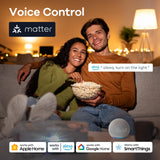 Linkind Matter Smart Light Bulb, ST19 (ST58) Smart Edison Bulbs, 2700K-6500K Warm White to Daylight E26 LED Bulb 8W 60W 800LM, Work with Alexa, Google/Apple Home, SmartThings, 2.4GHz WiFi, 4 Pack