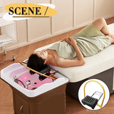 YTQHERQR Water Circulation Hair Head Spa Equipment with Pillow, Water Circulation Frame Rack with 39.37" 304 Stainless Steel Water Hose, Shampoo Bed Accessories, for Hair Salon Massage Shower
