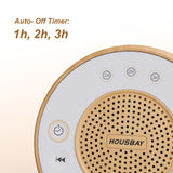 Housbay White Noise Sound Machine, 31 Soothing Sounds, 5W Loud Stereo Sound, Sleep Timer, Small Sleep Machine & Noise Canceling for Sleeping, Relaxation