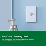 Lutron Ariadni/Toggler LED+ Dimmer Light Switch for Dimmable LED, Halogen and Incandescent Dimmer Switch, 150W, Single-Pole/3-Way, AYCL-153P-WH, White