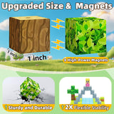 EchoPlan Magnetic Blocks, 100PCS Magnetic Building Blocks to Build a 3D World, STEM Sensory Construction Stacking Magnet Blocks Toy for Kids Ages 3+, Boys and Girls Christmas Birthday Gifts