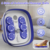 BEAUMOI Foot Spa Collapsible, Foot Bath Massager with Heat, Remote, Timer, and 24 Motorized Shiatsu Massage Balls, Foot Soaking Tub Supports Hot/Cold Water Soaking