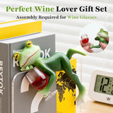 DearKeeps Garden Frog Statues – Funny Outdoor Figurines for Yard, Patio, Lawn, Indoor Decor – Cute Animal Ornaments & Plant Hangers – Birthday for Women (3 Pack)