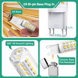 TJOY G9 LED Bulb 4W, 6000K Daylight 6 Pack, Equivalent 40 Watt T4 G9 Halogen Replacement, G 9 Bi-pin Base Light Bulbs for Chandelier, 120V 450 LM 360 Beam Angle for Home Lighting, Non-dimmable