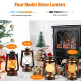 Marlrin USB Rechargeable Lanterns 2 Pack with Remote Control 4 Modes Lights
