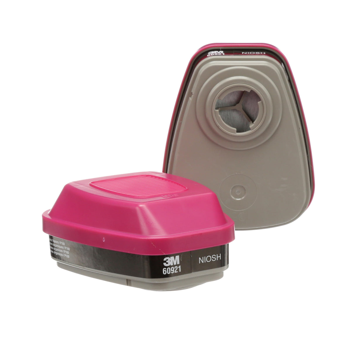 3M 60921 P100 Respirator Cartridge/Filter, NIOSH Approved, 1 Pair, OV ...