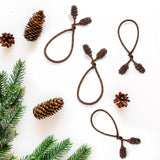 Shappy 36 Pieces Christmas Garland Ties for Banister Christmas Decorative Reusable Flexible Twist Ties for Garland Staircase Home Decoration Holiday Craft Wrapping (Brown)