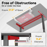 BONTEC KMT01 Under Desk Keyboard Tray, Pull-Out Keyboard & Mouse Platform with C-Clamp, 25.6 x 11.8 in Space-Saving Ergonomic Slide-Out Drawer, Pink