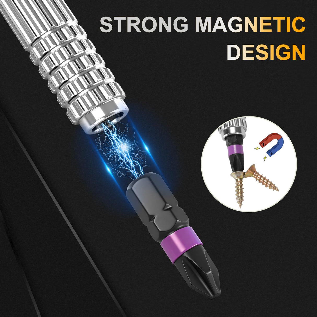 40 in 1 Magnetic Ratchet Screwdriver Set, Multi Bit Magnetic Ratcheting Screwdriver Set with Detachable Ratchet Handle, Repair Tool Kit for Computer Bicycle Furniture DIY