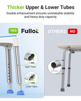 Space-Saving Triangular Shower Chair for Inside Shower with EVA Pad, 400 lbs Adjustable Shower Chair for Elderly and Disabled, Non-Slip Shower Seat, Bath Chair for Tub, Tool-Free, FSA/HSA Eligible