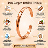 Healing Monk Pure Copper Bracelet for Men & Women – Handmade Uncoated Copper Jewelry Cuff – Adjustable Healing Copper Bracelets for Arthritis – Mens & Womens Copper Cuff Pulsera de Cobre (Healing)