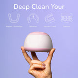 Zima Dental Pod | Rose Pink | Ultrasonic Retainer Cleaner Machine | Aligner, Nightguard, Mouth Guard, Denture Cleaner | Oral Dental Care FSA HSA Approved