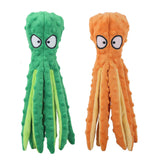 CPYOSN 2 Pack Octopus Dog Toys, No Stuffing Squeaky Crinkle Plush Chew Toys