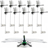 SXXSMYWR 2026 New Dragon Fly Clips for Bugs Repellent, 3D Artificial Dragonfly Hat Clip, Dragonfly Garden Decor (10PCS) (10, Black)