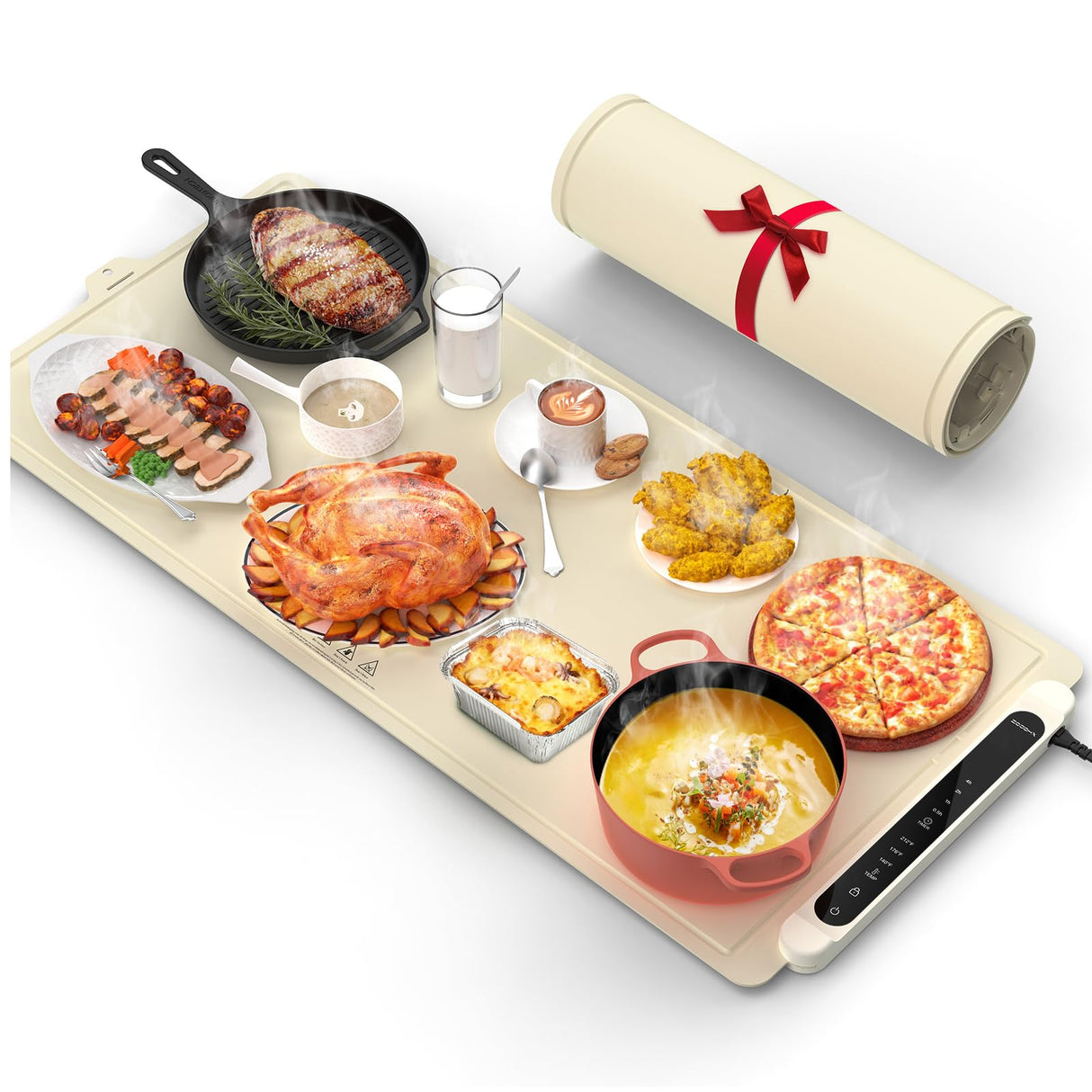 Warming Mat for Food Extra Large: 36"X16" Adjustable Silicone Food Warming Mat Heating Pad Food Warming Pad for Kitchen Counter Warming Trays for Buffets Party Hot Plates for Countertop Gifts Family