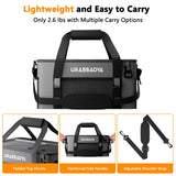 [2026 Updated] 50 Can Collapsible Soft Cooler Bag with Hard PP Lid, Leakproof Insulated Ice Chest with Quick-Access Top Hatch, Bottle Opener & Mini Table for Beach, Camping, Travel (Charcoal Gray)