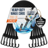 VBEST Heavy Duty Bungee Cords with Hooks - 10 Piece 18 Inch Bungie Cords Set