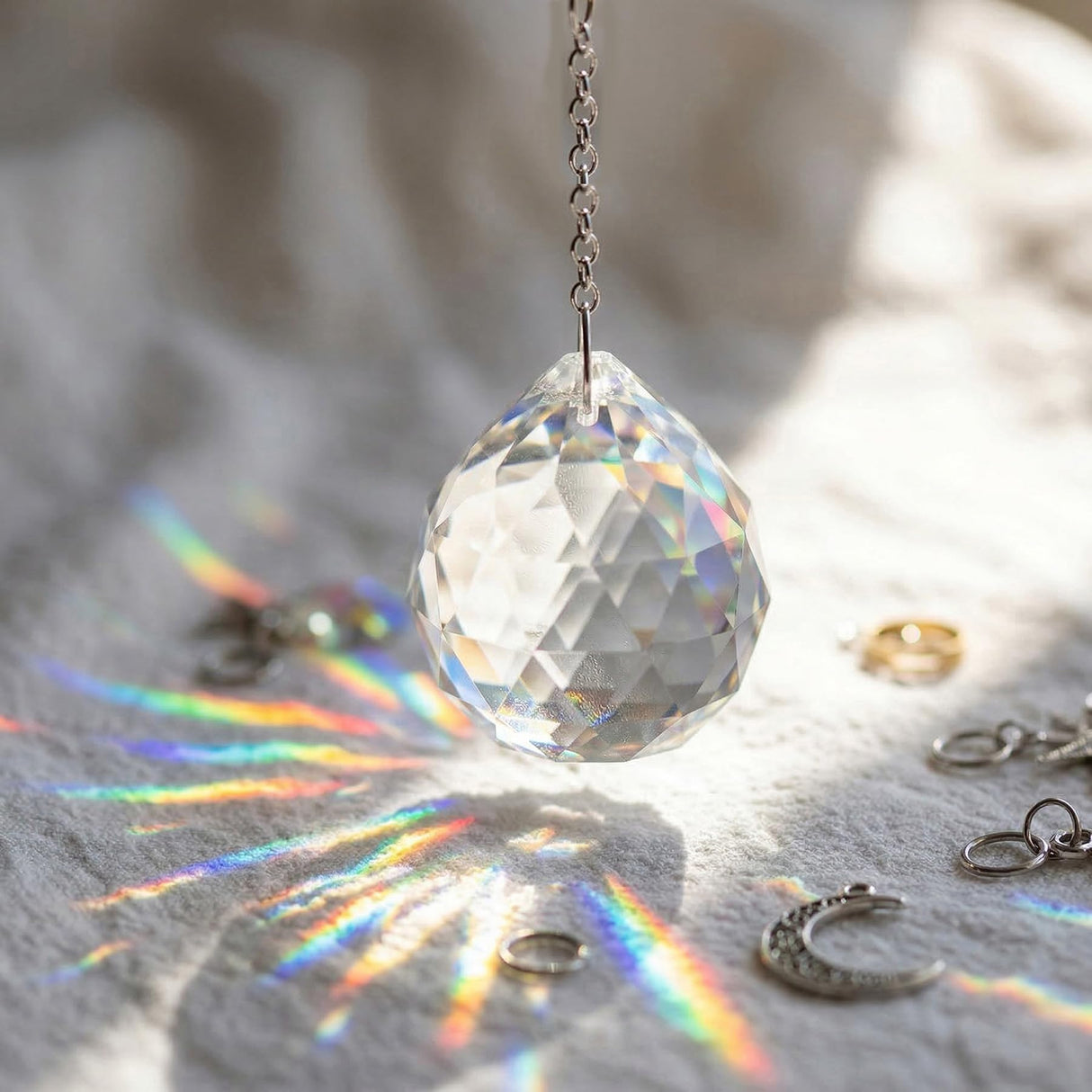 Suncatcher Kit for Adults, DIY Crystal Suncatcher Making Kit with Prism Beads, Includes 15 Strong Adhesive Hooks for Easy Hanging, 380PCS to Make 15 Suncatchers, Home Decor Gift