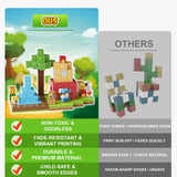 Fitrobust 200PCS Magnetic Building Blocks Set, Magnetic Tiles Kids Build Cubes STEM Game Toys, Build Forest World Set, Christmas Birthday Gifts for Boys & Girls Age 3 4 5 6 7 8 9 10