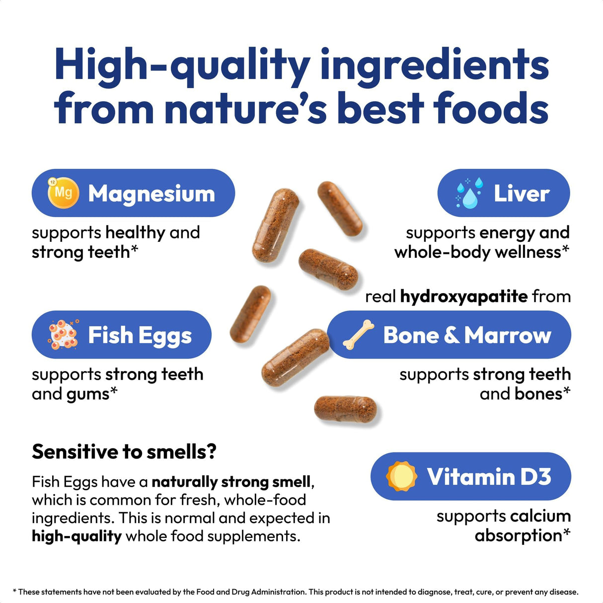 Strong Jaw Tooth Restore for Adults with Remineralizing Gum Support 180 Capsules Made in USA - Teeth Vitamins for Strong Teeth Bone Health Supplement Calcium VitaminD3 Hydroxyapatite Enamel Repair