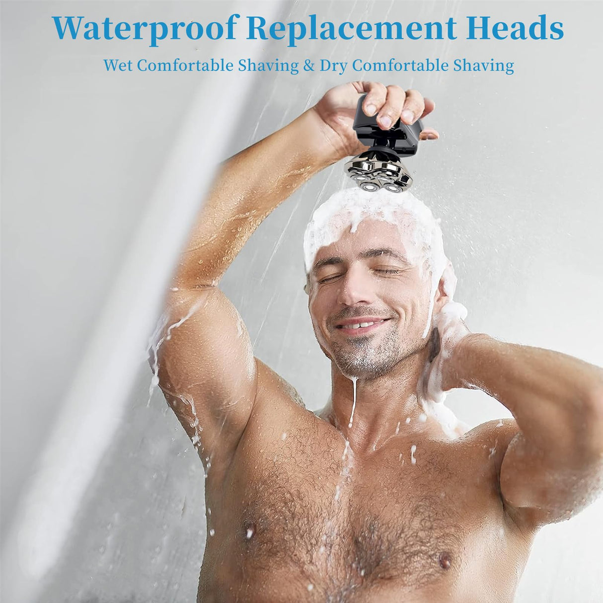 Shaver Head Replacement Blade for Skull Shaver Pitbull Gold Silver Platinum PRO Shaver Replacement Blade 4 Head,Replacement Heads Compatible with Pitbull Skull Shaver Replacement Blades,4 Packs