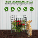 8 Packs Round Plant Protector from Animals,Metal Wire Mesh Garden Plant Cages for Outdoor Gardening Supplies, Garden Protection Rabbits Chickens Ducks for Vegetables, Flowers, Shrubs (16'' x 12'')