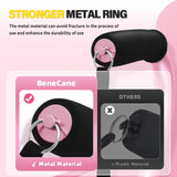 BeneCane Walking Cane Adjustable Cane with Offset Soft Cushioned Handle for Men & Women Lightweight Comfortable Extra Stability Base Mobility Aid for Men Women and Seniors Pink