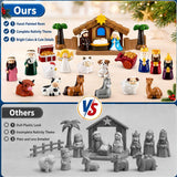 Nativity Advent Calendar 2026 Resin Figures Jesus Birth Nativity Scene Set