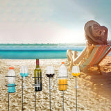 Urban Deco Heavy Duty Outdoor Drink Holder Set of 10, Stakes Beach Cup Holders for Yard Beverage Holder Stakes, 6 Packs Plus Extra 4 Goblet Drink Holders
