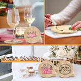 36 Pcs Unfinished Wood Coasters for Crafts,Cymuber 4 Inch Blank Wooden Coasters,Blank Coaster with Non Slip Pad for DIY Stained Painting Wood Engraving Wedding Halloween Christmas Home Decoration