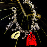 FFtto Bracelet Rhinestone Tassel Bracelet with Classic pins Memorial Collection for Fans Gift