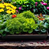 1020 Plant Tray with Tall 7.3" Dome, 5-Pack Extra Large Seed Starter Tray with Humidity Domes, Heavy Duty 1020 Trays and Flats with Lid, Seed Germination Mini Greenhouse No Hole for Balcony Garden