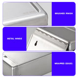 Sanitary Napkin Receptacle Wall Mounted Tampon Holder, Garbage Can for Bathroom Clean & Odor-Free Restroom for Home, Office & Public Restrooms (Stainless Steel)