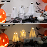 Light Up Ghost Halloween Decor,Ceramic Halloween Ghost Decorations Indoor