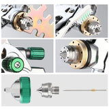 ENDOZER Professional HVLP Spray Gun Set Gravity Feed Air Spray Gun with 1.4, 1.7, 2.0mm Nozzles 20oz 600cc with Gauge for Auto Paint, Primer, Clear/Top Coat & Touch-Up (Not Suitable for Latex Paint)