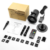 12 in 1 Halloween Christmas Projector Outdoor,3D Dynamic Halloween Decorations,Clearer Ghost/Spider/Bat/Skull/Witch/Nativity/HD Patterns,Waterproof for Window Wall Cemetery Christmas Decor