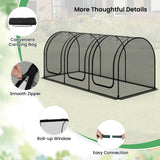 Happygrill 108” x 48” x 47” Portable Crop Cage w/ 3 Roll-Up Zippered Doors