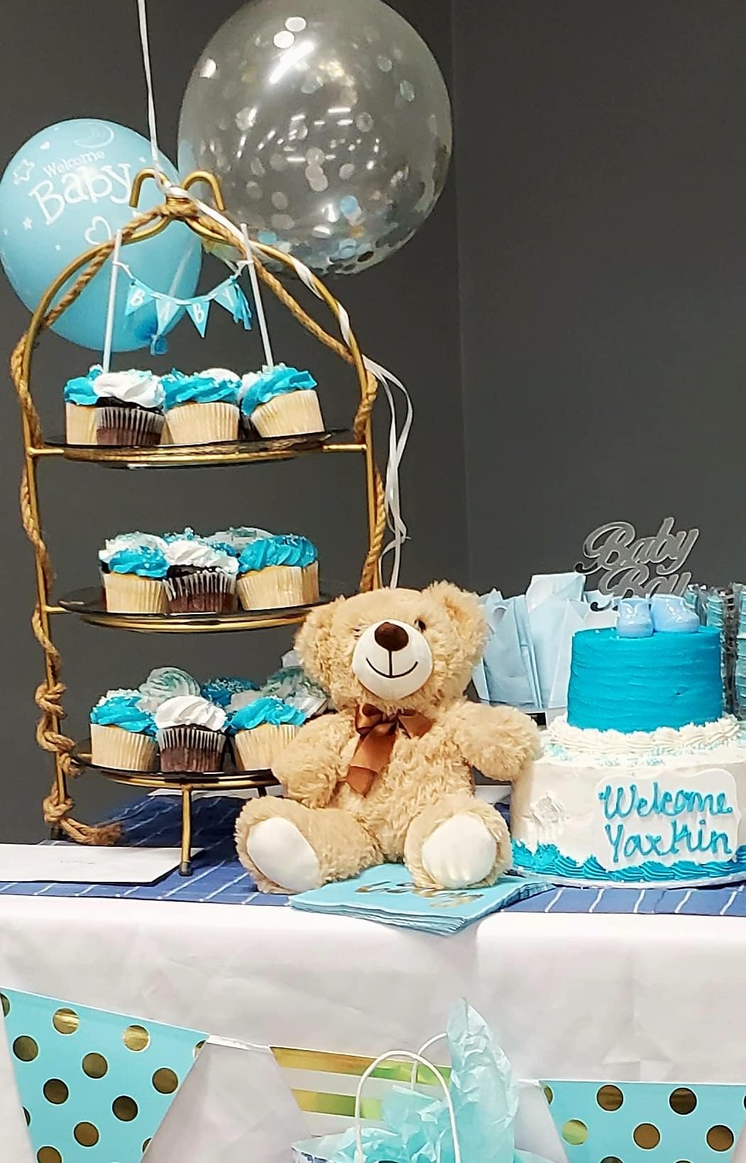 Quaakssi Teddy Bears Bulk 5 Packs 13.5 Inches Small Stuffed Bears Pack for Christmas Valentines Baby Shower Party Decorations Centerpieces Favors Light Brown