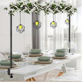 Over The Table Rod Stand with Clamps Black 46"-100'' Length 29"-55" Height Adjustable Metal Table Balloon Arch Stand with Storage Bag, for Halloween Christmas Party Wedding Anniversary Decoration