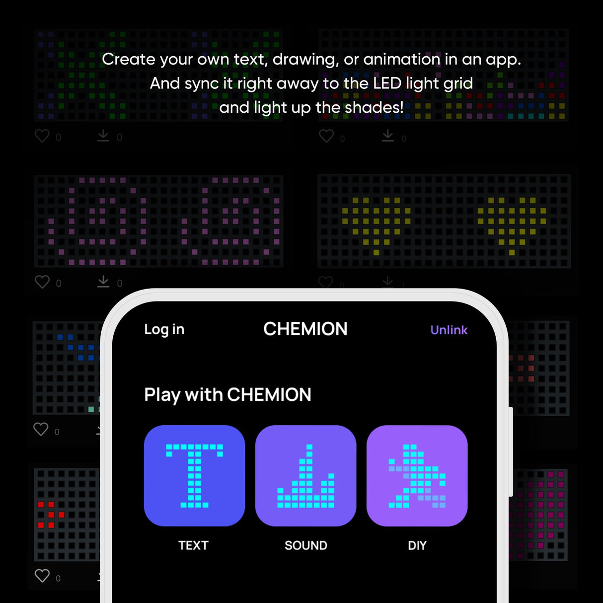 CHEMION LED Glasses for adults, Customizable Bluetooth LED Glasses, Perfect for Christmas, Halloween, and Birthday Parties (Color) (2024 Ver.)