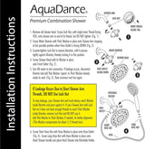 AquaDance 7" Premium High Pressure 3-Way Rainfall Combo for The Best of Both Worlds - Enjoy Luxurious Rain Showerhead and 6-Setting Hand Held Shower Separately or Together - Chrome Finish - 3328