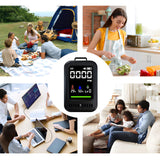 Advanced Carbon Carbonmonoxide Alarm Device Highlighting 3 Stage Visual Sound Alert 10 Day Compact Plan ABS Substance Wearable Carbon Carbonmonoxide Meter