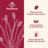 ORGANIC INDIA Psyllium Herbal Powder - Whole Husk Fiber, Vegan, Gluten-Free, USDA Certified Organic, Non-GMO, Soluble & Insoluble Fiber Source - 12 Oz Canister (Pack of 1)
