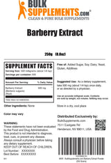BulkSupplements.com Barberry Extract Powder - Barberry Sypplement, Herbal Supplement - Vegan & Gluten Free, 500mg per Serving, 250g (8.8 oz) (Pack of 1)