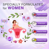 ZEBORA Probiotics for Women Digestive Health with Enzymes & Prebiotics 100 Billion CFUs| Vaginal Probiotics with D Mannose & Cranberry | Urinary Tract Health | Immune Support, 90 Capsules