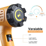 SEEKONE Heat Gun 1800W 122℉-1202℉（50℃- 650℃）Fast Heating Heavy Duty Hot Air Gun Kit Variable Temperature Control Overheat Protection with 4 Nozzles for Crafts, Shrinking PVC, Stripping Paint(5.2FT)